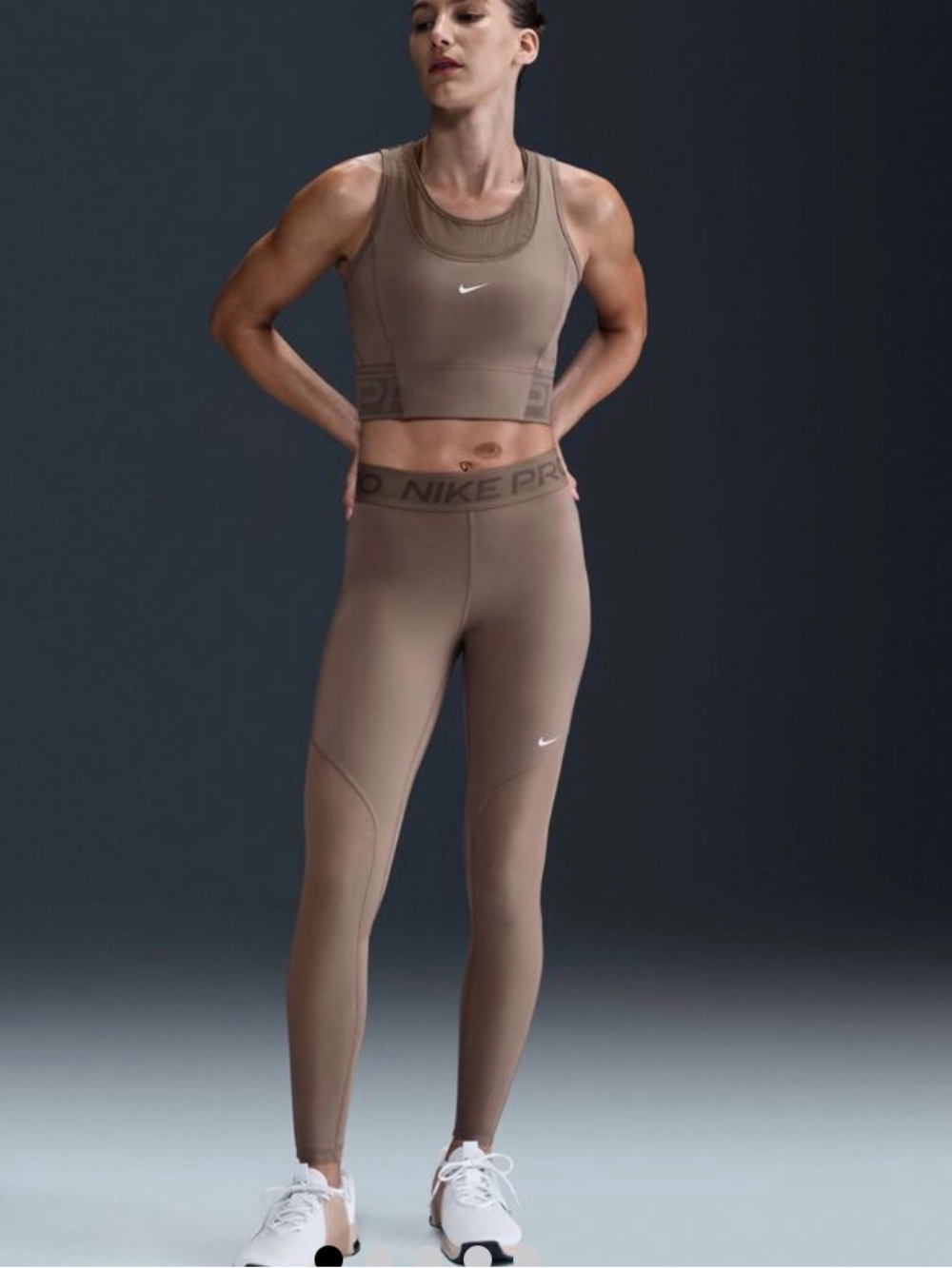 NWT Nike Pro Women's Mid-Rise Full-Length Mesh-Panelled Leggings SIZE SMALL